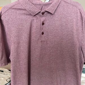 Two lululemon athletica Red / Cream Polo Shirts